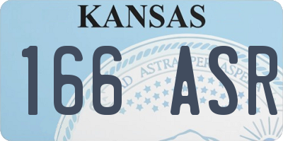 KS license plate 166ASR