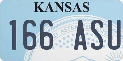 KS license plate 166ASU