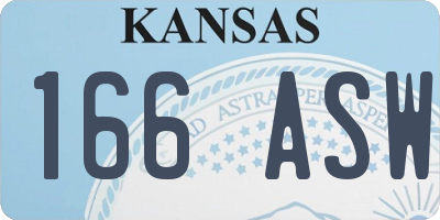 KS license plate 166ASW