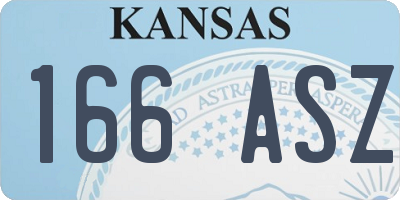 KS license plate 166ASZ