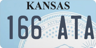 KS license plate 166ATA