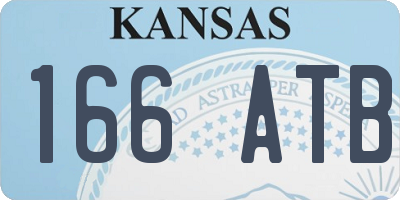 KS license plate 166ATB