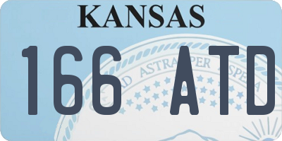 KS license plate 166ATD