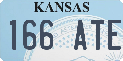 KS license plate 166ATE