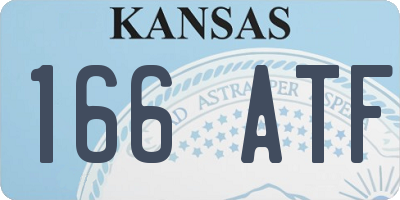 KS license plate 166ATF