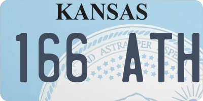 KS license plate 166ATH