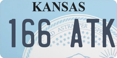 KS license plate 166ATK