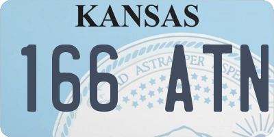 KS license plate 166ATN