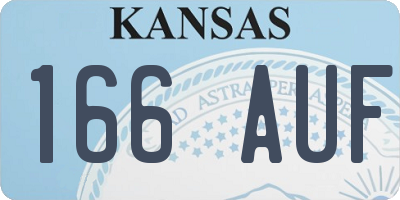 KS license plate 166AUF