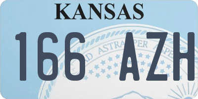 KS license plate 166AZH