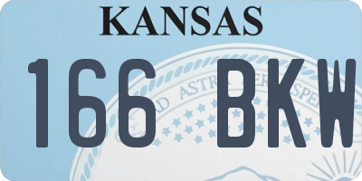 KS license plate 166BKW