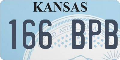 KS license plate 166BPB