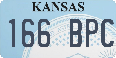 KS license plate 166BPC