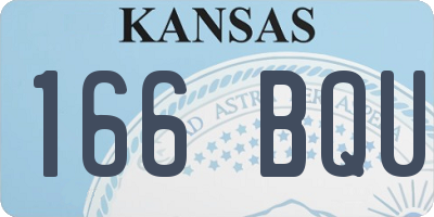 KS license plate 166BQU