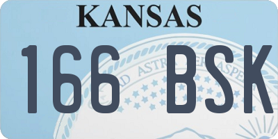 KS license plate 166BSK