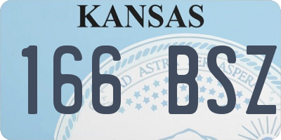 KS license plate 166BSZ