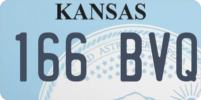 KS license plate 166BVQ