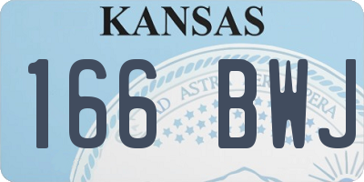 KS license plate 166BWJ