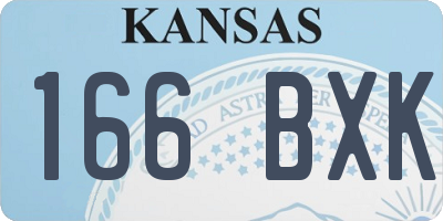 KS license plate 166BXK