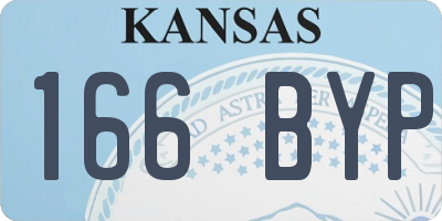 KS license plate 166BYP