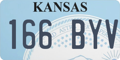 KS license plate 166BYV