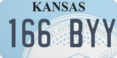 KS license plate 166BYY