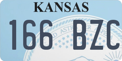 KS license plate 166BZC