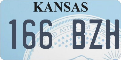 KS license plate 166BZH