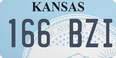 KS license plate 166BZI