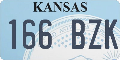KS license plate 166BZK
