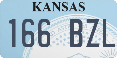 KS license plate 166BZL