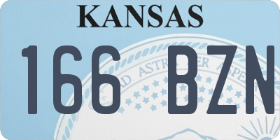 KS license plate 166BZN