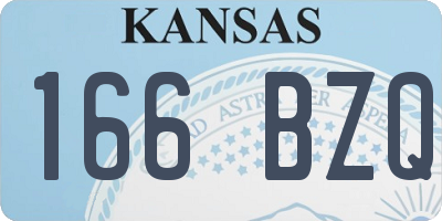 KS license plate 166BZQ