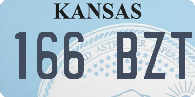 KS license plate 166BZT