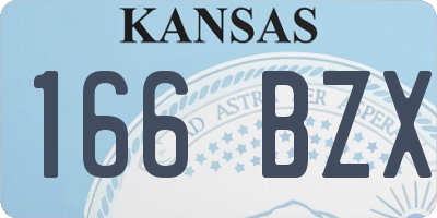 KS license plate 166BZX