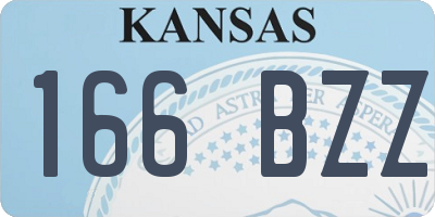 KS license plate 166BZZ