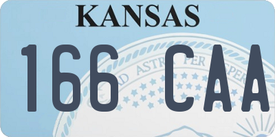 KS license plate 166CAA