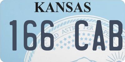 KS license plate 166CAB
