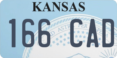 KS license plate 166CAD