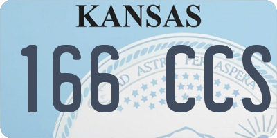 KS license plate 166CCS