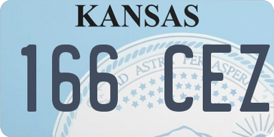 KS license plate 166CEZ