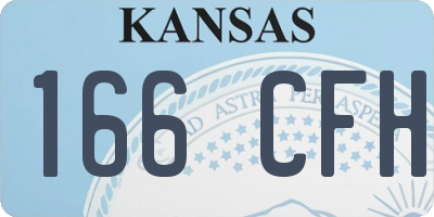 KS license plate 166CFH
