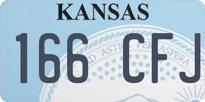 KS license plate 166CFJ