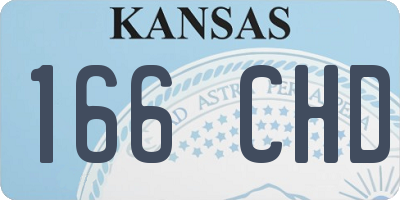 KS license plate 166CHD