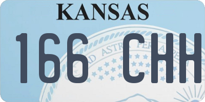 KS license plate 166CHH