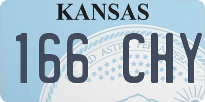 KS license plate 166CHY