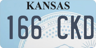 KS license plate 166CKD