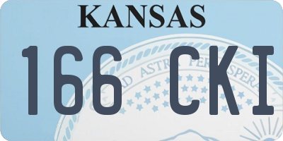 KS license plate 166CKI