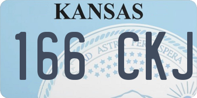 KS license plate 166CKJ