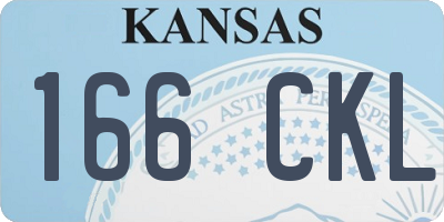 KS license plate 166CKL